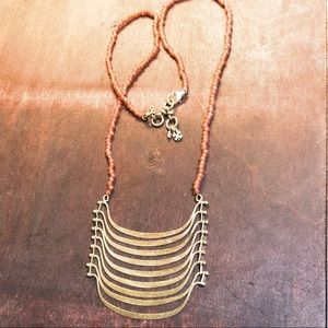 NWOT Lucky Brand Gem Necklace Modern Boho Tribal